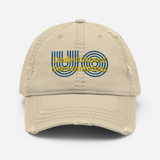 UO Embroidered Graphic Distressed Dad Hat