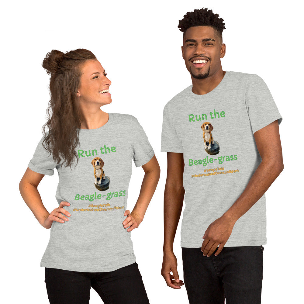 Run The Beagle-grass Short-Sleeve Unisex T-Shirt