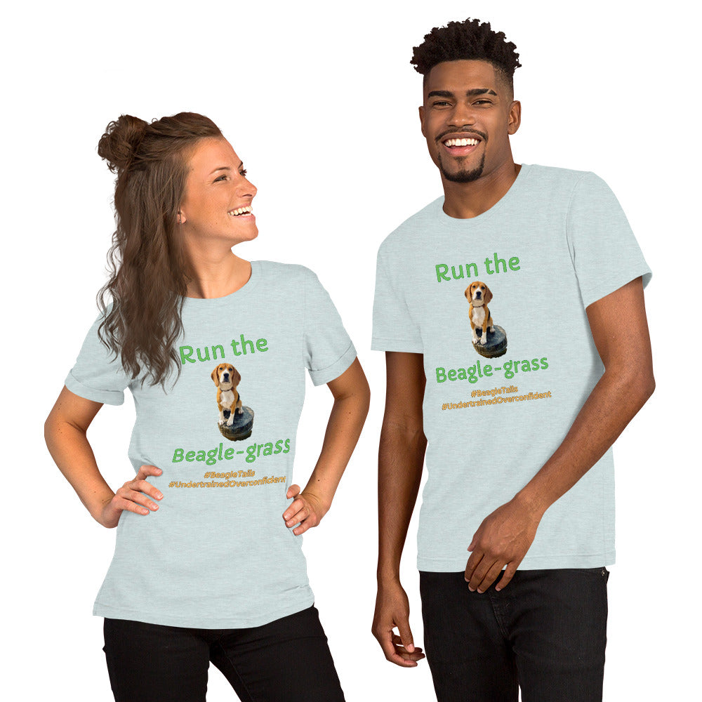 Run The Beagle-grass Short-Sleeve Unisex T-Shirt