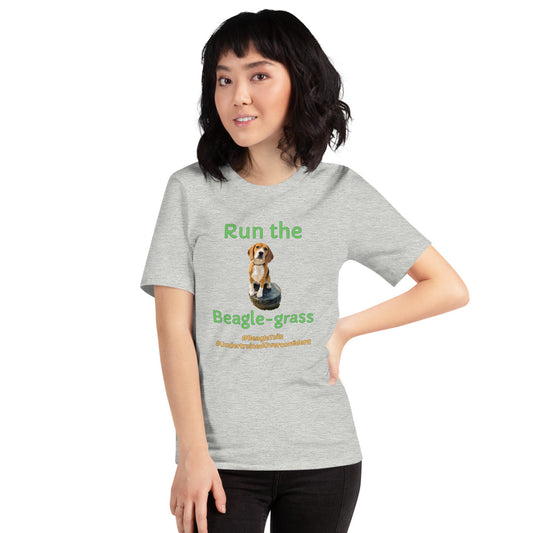 Run The Beagle-grass Short-Sleeve Unisex T-Shirt