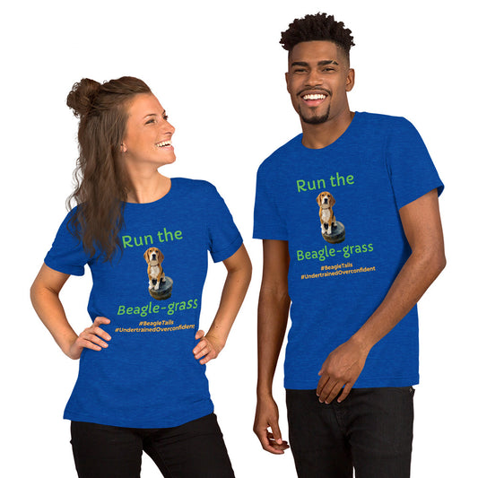 Run The Beagle-grass Short-Sleeve Unisex T-Shirt