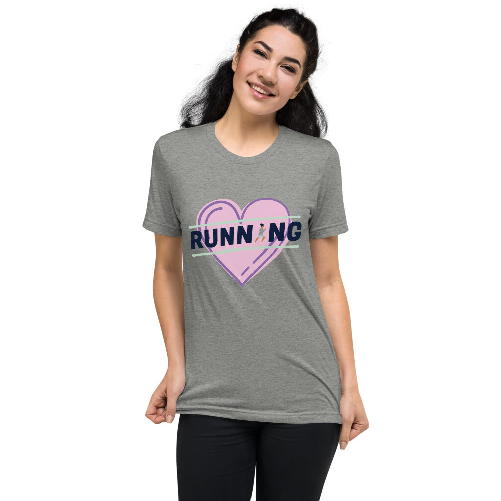 Running Heart Graphic Short sleeve t-shirt