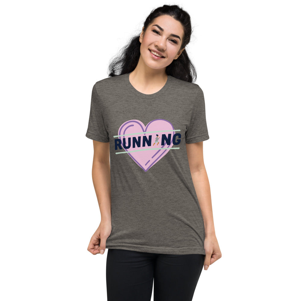 Running Heart Graphic Short sleeve t-shirt